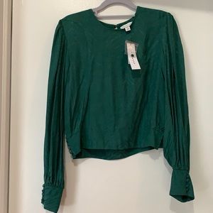 TOPSHOP tiger stripe jacquard satin top